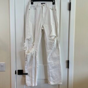 PLT Jeans Denim 4 High Rise Boyfriend Ripped Distressed Straight Cowgirl Country